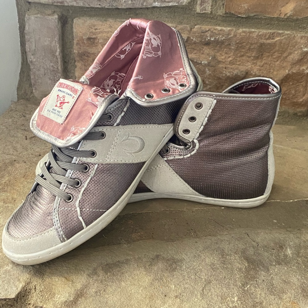 True Religion Olympia Hi Top Sneakers Sz 8